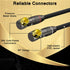 Right Angle RCA Cable 3 FT, 90 Degree 2RCA to 2RCA Stereo Audio Cable, Gold-Plated Plug for Home Theater, Subwoofer,