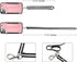 TOOVREN Lanyard Case for iPhone 12/12 Pro with Strap, Slim Designer Wallet Protective Case with Card Holder Pink