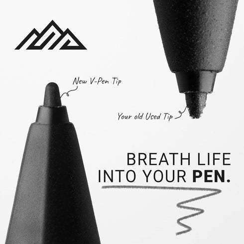 V-Pen Replacement Tips (5-Pack) for Remarkable 2 - Premium Black Stylus Nibs for Precision and Durability