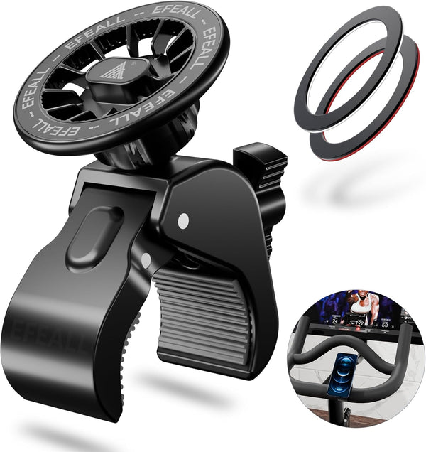 EFEALL Magnetic Phone Holder, Strong Magnet Stroller Phone Mount with Two Metal Rings,