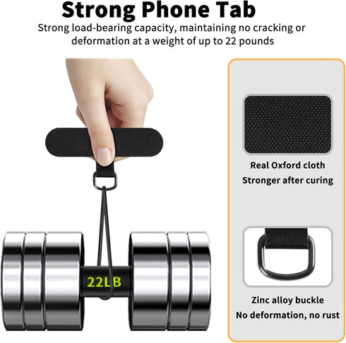 TACOMEGE Phone Tether Tab for iPhone, Cell Phone Lanyard Patch, Phone Strap Replacement Part for All Full Phone Cases