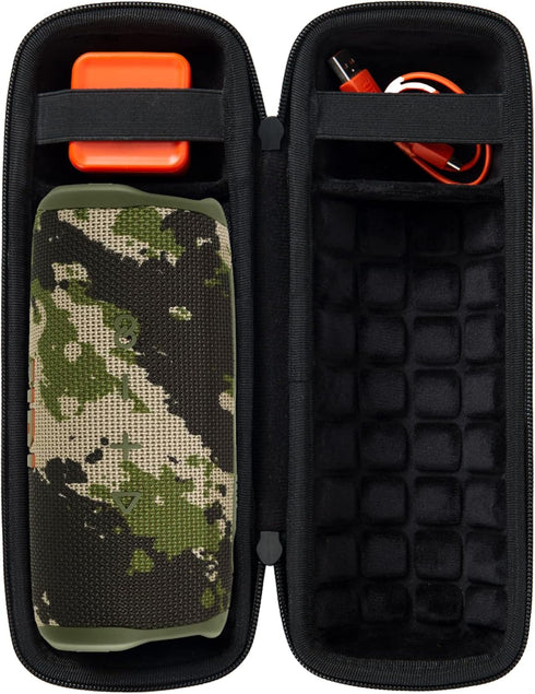 co2CREA Hard Travel Case Replacement for JBL Flip 6 FLIP 5 Waterproof Portable Bluetooth Speaker (Black Camo Case)