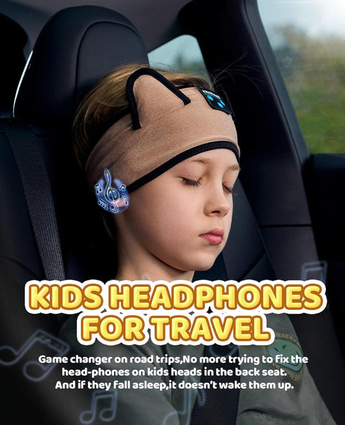 Kids Headphones Over Ear Toddler/Baby Headband, Volume Limited, Soft Headband for Learning, Travel, Sleep