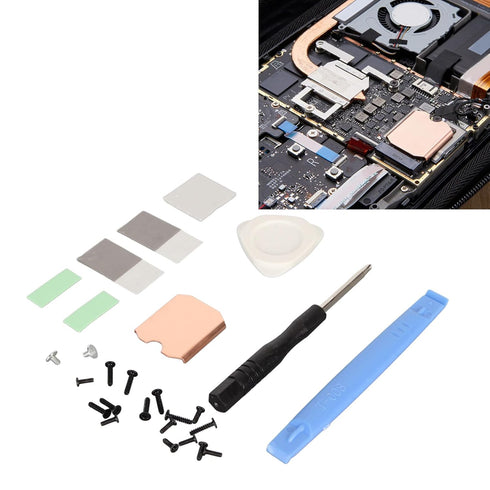 Steam Deck SSD Heatsink Thermal Pad, M.2 2230 NVME SSD Copper Heat Sink Cooling Thermal Pastes Back Cover Opening Tools, Replacements Screwdriver Repair Kit for Stream Deck SSD