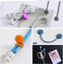 Upgraded Magnetic Cable Holder, 10Pcs Multicolor Silicone Cord Ties, Twist Ties, Cable Management Clips