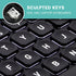 Perixx PERIBOARD-332 Wired Backlit USB Keyboard, Mini Slim Scissor Keys with Big Font, White Illuminated LED