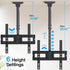 PERLESMITH Ceiling TV Mount for 26-65 inch Flat Screen Displays, Adjustable Ceiling Bracket Holds up to 110lbs
