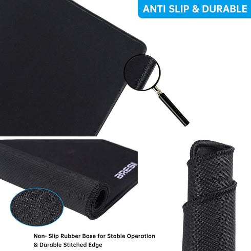 Ergonomic Bluetooth Mouse and Mouse Pad for Laptop, Silent with 3-Levels DPI, USB Nano Receiver for Android PC Notebook