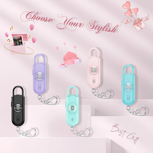 Personal Safety Alarm for Women, 130dB Loud Siren with SOS Strobe Light and Flashlight for Emergency Alerts