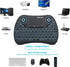 Mini Wireless Keyboard with Touchpad Mouse, 2.4GHz Portable Handheld Keyboard, RGB Backlit, Rechargeable Battery