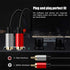 Tan QY 2RCA to 2RCA Cable 30Ft, Gold-Plated 2 RCA Male to 2 RCA Male Stereo Audio Cable for Home Theater, HDTV, Gaming
