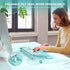 SABLUTE 2.4GHz Wireless Keyboard, Round Keycaps, Retro Typewriter Keyboard with Detachable Wrist Rest, Sleep Mode
