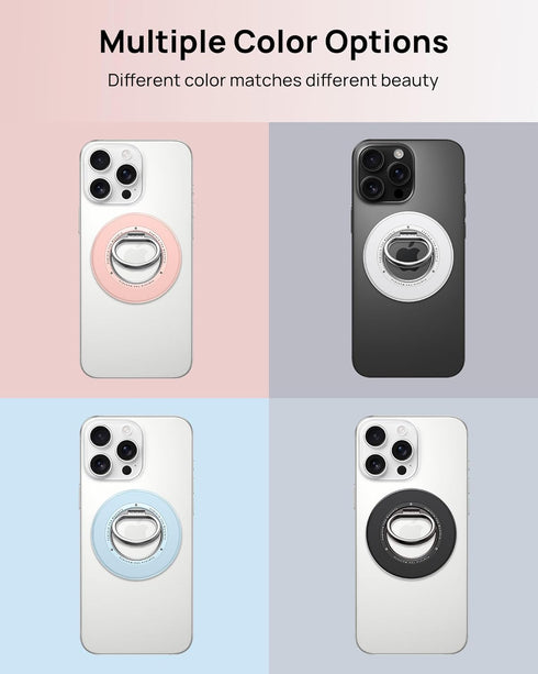 SODI 360 15 14 13 12 16 17 Magnetic Phone Ring Holder, Rotation Dual-Side Strong Magnet Phone Grip for Back of Phone