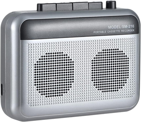 Portable Cassette Player Recorder with Bluetooth Transmitter, Walkman with Headphone Jack and Built-in Speaker