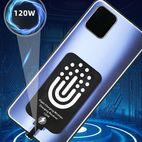 Type C Charging Receiver - 120W Magnetic/5W Dual Purpose USB C Charger Adapter for Galaxy A51 A40 A20E