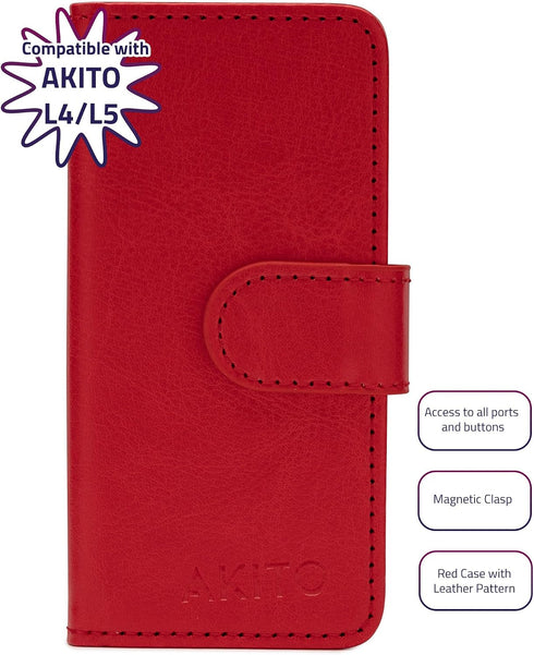 Akito 16GB L4/L5 MP3 TPU Case for Kosher Players (Red)