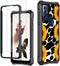 Shop Motorola Moto G Play 2023 Case with Glass Screen Protector, Heavy Duty PC & TPU, Shockproof - Cow Print Sunflowers.
