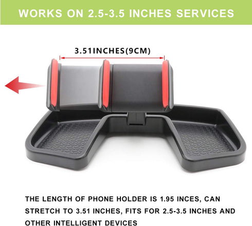 Camoo for Jeep Renegade Phone & GPS Holder, 360 Degree Rotation, Fits 2015-2025 Models
