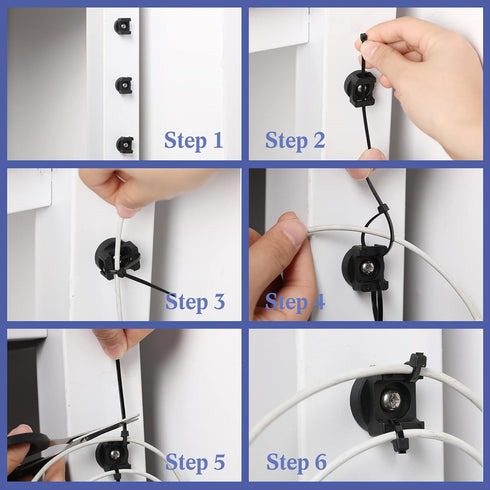 Yookeer 15 Pieces Magnetic Cable Clips Zip Tie Mount Base, Multipurpose for Cable Management