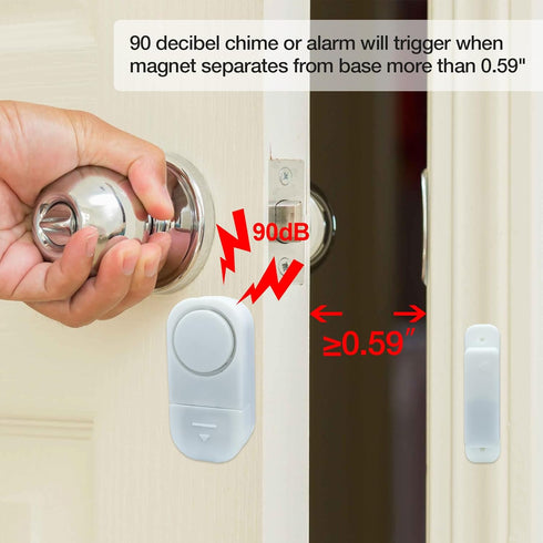 Door Window Alarm, 90DB for Kids Safety, Door Window Burglar Alarm - (2 Pack)