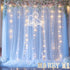 Suppromo 2 510ft Baby Blue Backdrop Curtains with Lights String for Baby Shower Parties Panels Sheer Tulle Backdrop