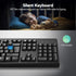 TECKNET 2.4G 11/10/8/7 Wireless Keyboard, Silent Full-Size USB Keyboard with Number Pad, Ergonomic Keys & Adjustable