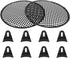 X AUTOHAUX 2pcs 12 Inch Black Car Audio Speaker Cover - Metal Mesh Subwoofer Grill Horn Guard