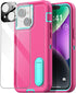 AICase iPhone 14 Heavy Duty Case with Kickstand, Glass Screen Protector & Camera Lens, Rugged Shockproof Protection.