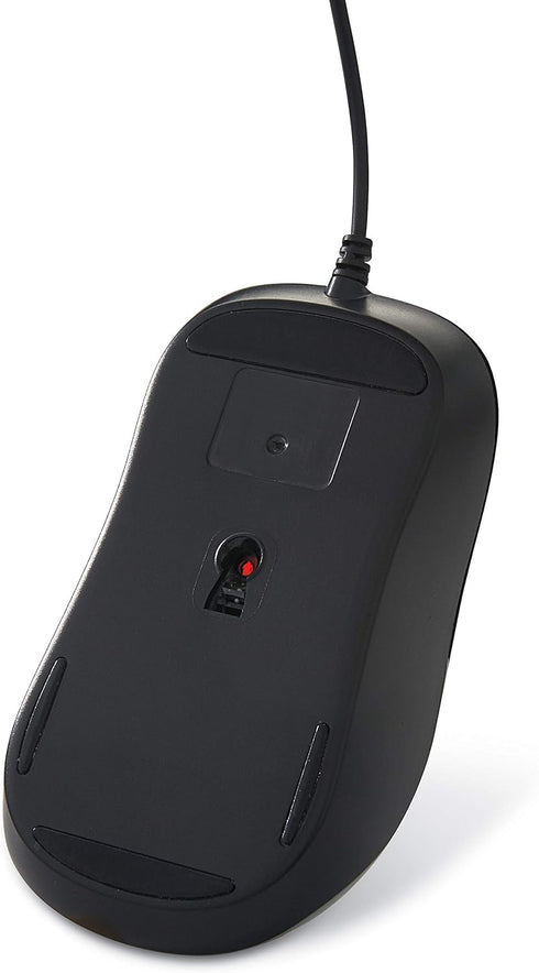 Verbatim USB Silent Corded Optical Mouse, Wired Noiseless Silent Click Computer Mouse for PC, Mac, Laptop