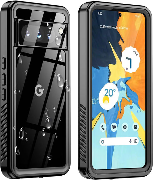 ANTSHARE Google Pixel 8 Pro Waterproof Case, IP68, 16FT Dropproof, Full Body Shockproof, Built-in Screen Protector,