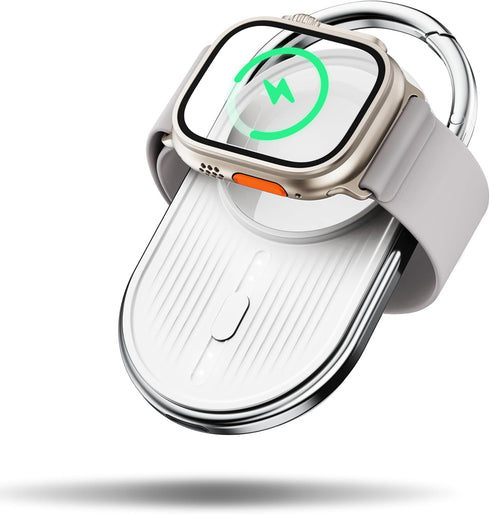 Portable Charger for Apple Watch, YoFeW 1200mAh Wireless Magnetic Power Bank, Travel Keychain Accessory Watch Charger