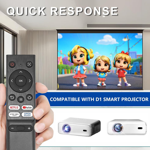 Citivisoivd D1 Replacement Remote for Mini Projector,Compatible with EAZZE Projector.