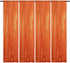 Orange Sequin Backdrop Curtains, 4 Panels 2FTx8FT Glitter Orange Photo Backdrop for Party, Wedding, Baby Shower,
