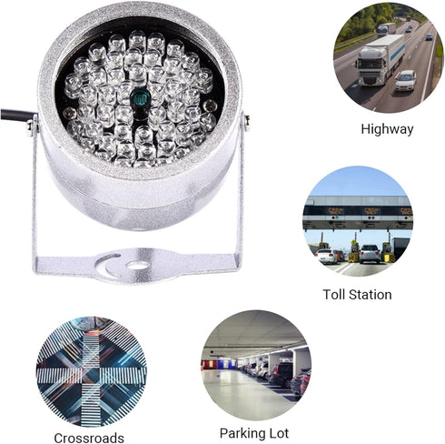 Ejoyous 48 LED Infrared Illuminator, Waterproof Night Vision Light for Indoor Outdoor CCTV Security Camera System