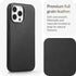 LONLI Edition iPhone 15 Pro Max Case - Premium European Genuine Leather, Develops Patina Over Time, Compatible with
