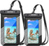 Waterproof Phone Pouch 2pcs (S+L), IPX8 Floating Case for iPhone 15 14 Pro 13 12, Samsung S24 S23 S22, White
