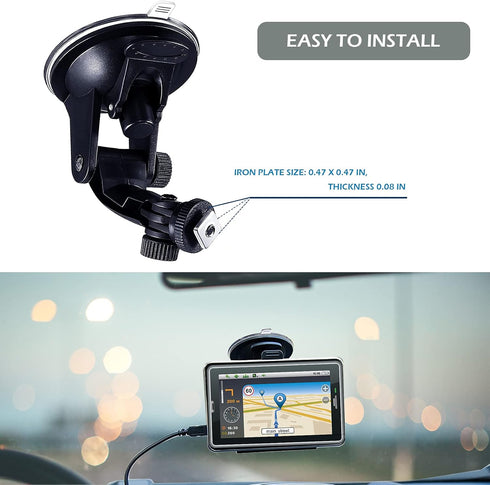 Car Windshield Suction Cup Mount for 7 Inch Display Monitor | Backup Camera Windshield Mount