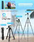 67" Tripod for iPhone, MACTREM iPad Tripod Stand with 2 in 1 Phone Holder & Wireless Remote for Video Recording,