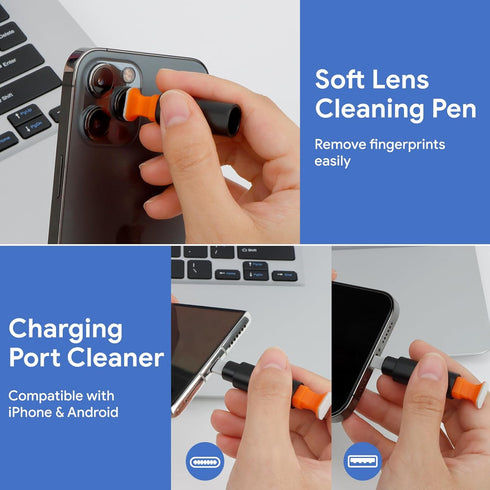 12 in 1 iPhone Cleaning Kit for Charging Port, Phone Cleaning Kit for iPhone/AirPods/iPad, Safely Clean Lightning Cable