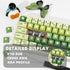 PBT Keycaps 133 Keys Gradient Green Keycaps, Dye Sublimation Cute Anime Keycaps XDA Profile for Mechanical Keyboards