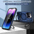 iPhone 13 Pro Max Case - Blue, MIL-Grade Dual Layer, Shockproof, Built-in Stand & Ring Holder, Compatible with MagSafe.