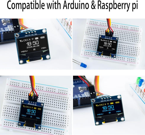 SuziePi 5 0.96 Inch I2C 12864 128x64 SSD1306 10pin Pcs OLED IIC Display Module Pixel Mini Self-Luminous OLED Screen