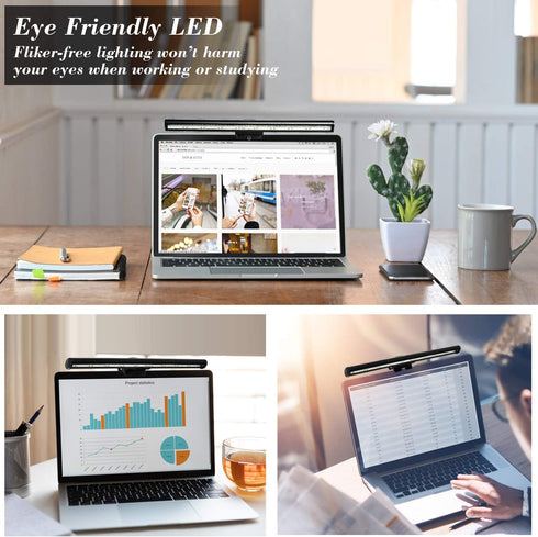 Monitor Light, Screen Light Bar Computer e-Reading LED Task Lamp, 3 Color Modes, 10 Brightness, USB Powered Monitor Lamp