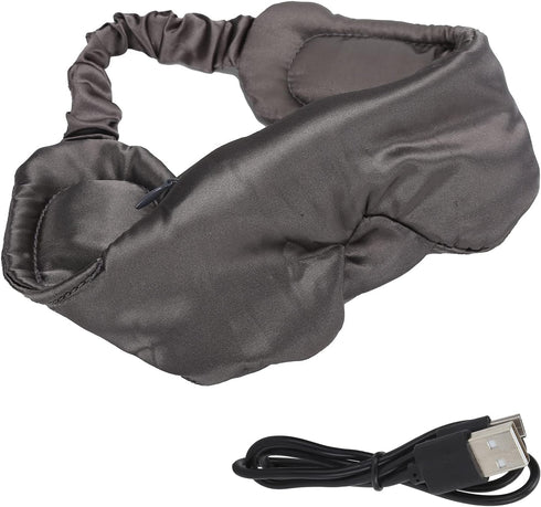 Silk 5.0 Eye Mask with Sleep Headphones - Handsfree Music Blackout Cover with Built-in Speaker and Microphone (Grey)