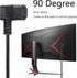 CERRXIAN 4.92FT 18AWG 3 5-15P 90 320 C13 10A/125V, Left Angle Prong Computer Power Cord, NEMA to Degree IEC Monitor TV