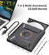 ASHDOL Drive,7 1 3.0 External CD DVD in USB and Type-C Disc Reader Writer Burner Player,Slim and Portable CD DVD +/-RW