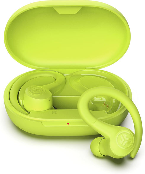 JLab Go Air Sport True Wireless Earbuds - Yellow, Featuring C3 Clear Calling, Secure Earhook Design, 32+ Hour Playtime