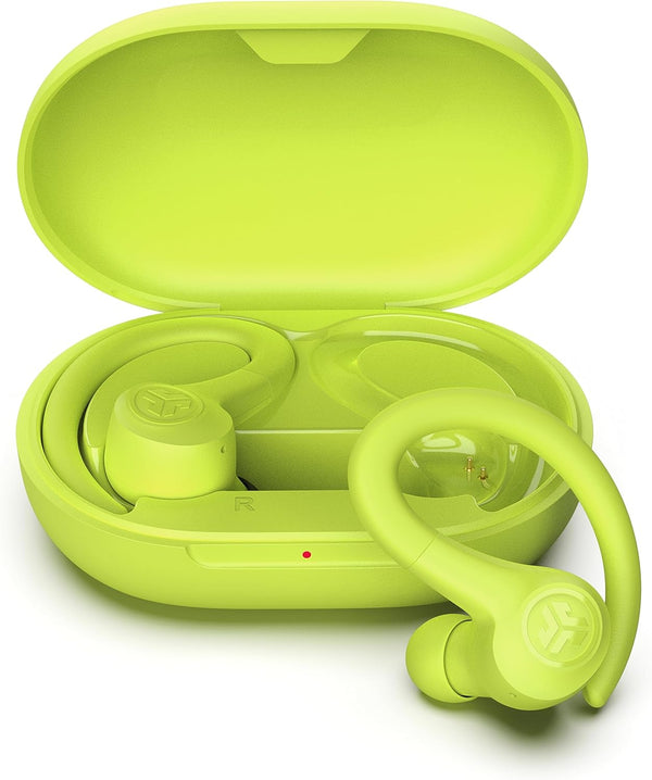JLab Go Air Sport True Wireless Earbuds - Yellow, Featuring C3 Clear Calling, Secure Earhook Design, 32+ Hour Playtime