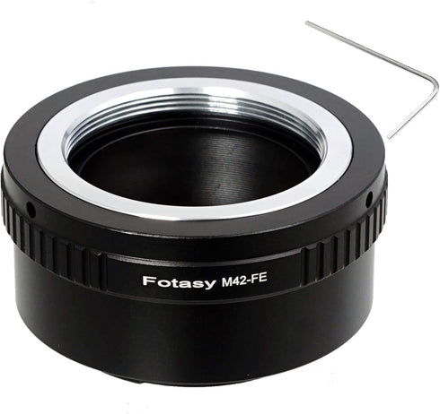 Fotasy Copper Adjustable M42 Lens to E Mount Adapter - Compatible with Sony a7 a7R a7s II III IV and More