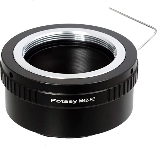 Fotasy Copper Adjustable M42 Lens to E Mount Adapter - Compatible with Sony a7 a7R a7s II III IV and More